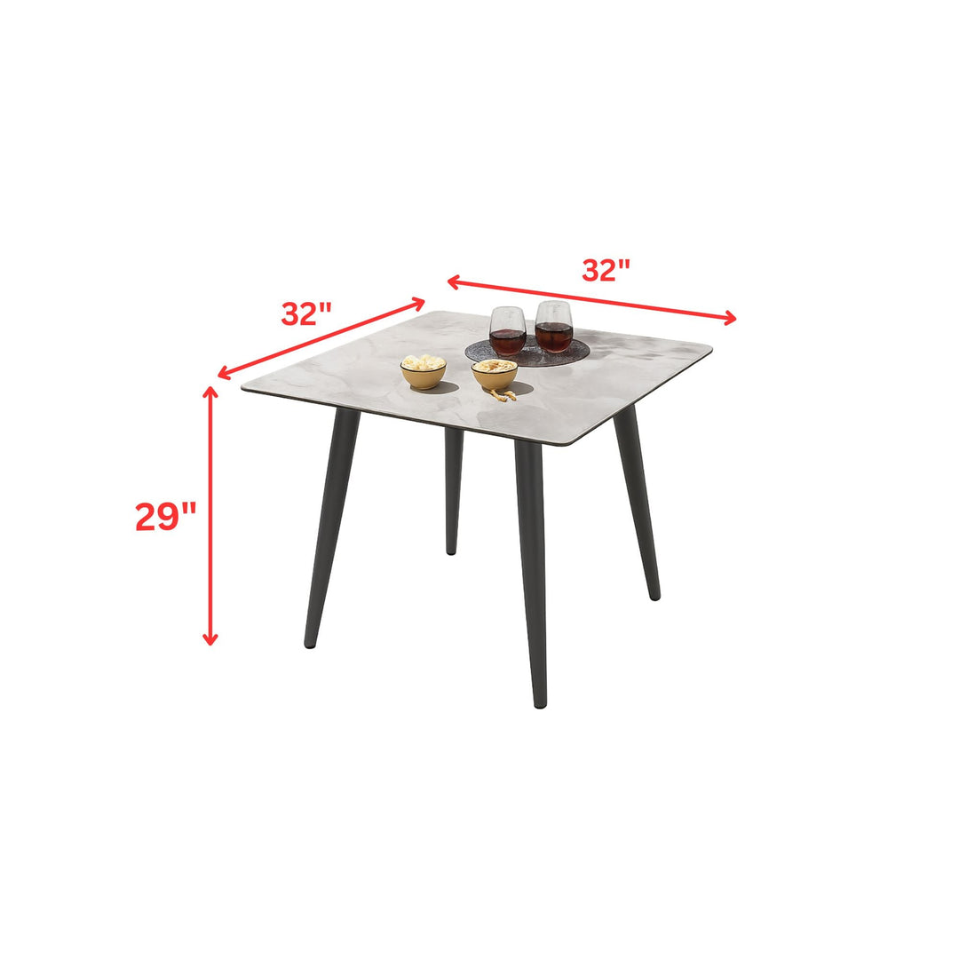 Luktro Outdoor Garden Patio Dining Set 4 Chairs and 1 Table Set Braided & Rope