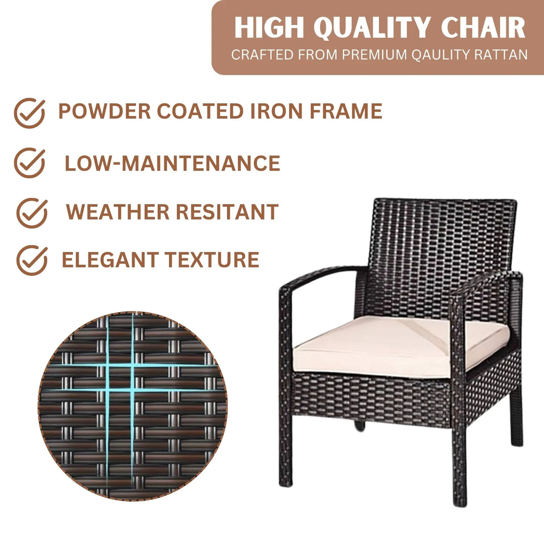 Violet 4 Pieces Patio Furniture Set, Outdoor Sectional Sofa