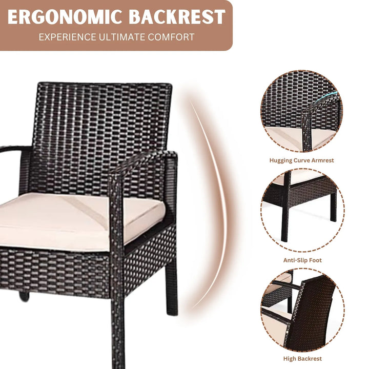 Violet 4 Pieces Patio Furniture Set, Outdoor Sectional Sofa