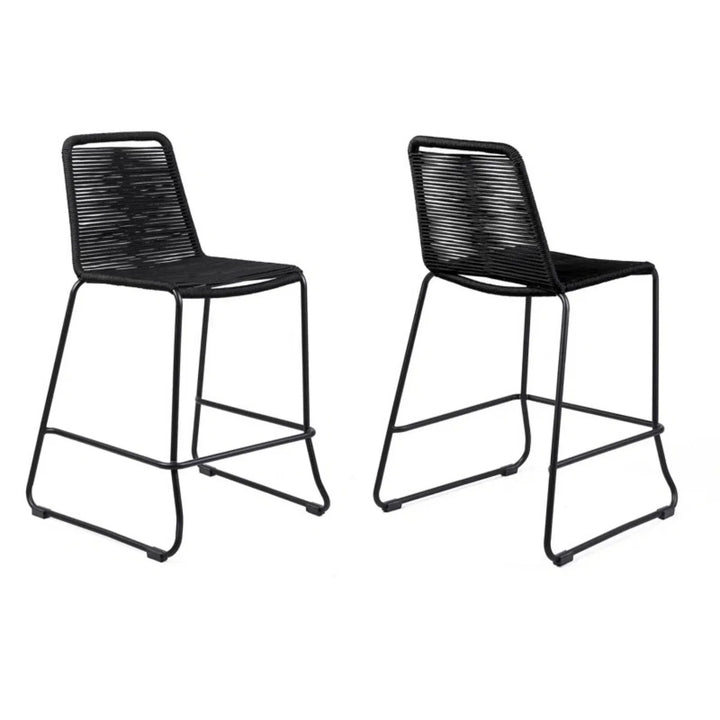 Damini 2-Piece Outdoor Rope Bar Chairs – Stylish Comfort Built to Last