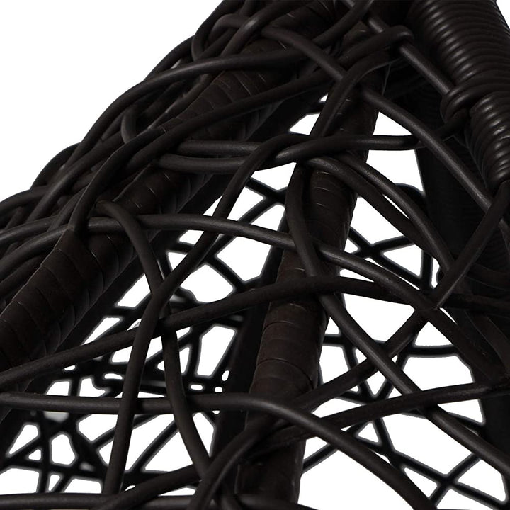 Mele Single Seater Hanging Swing With Stand For Balcony , Garden Swing (Black)