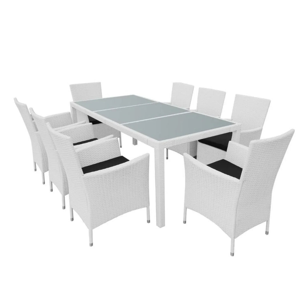 Seraphina 9-Piece Outdoor Rattan Wicker Dinning Table Set