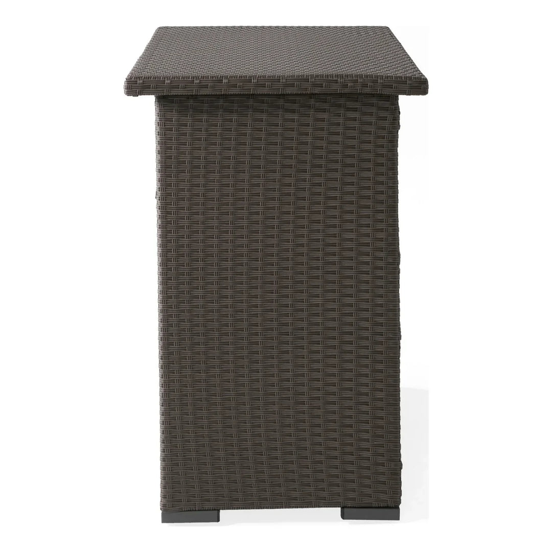 Niharika 7-Piece Outdoor Rattan Wicker Bar Set with Wicker Top Table