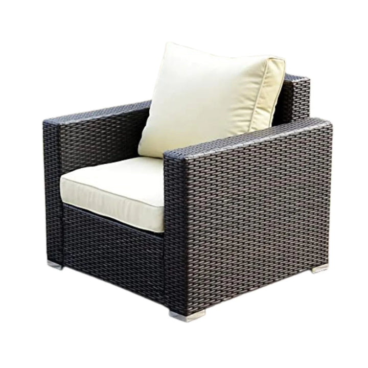 Yashvi 1-Piece Outdoor Wicker Single Seater Sofa