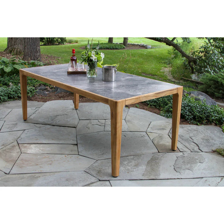 Xini Outdoor Patio Seating Set 6 Chairs and 1 Table Set (Black + Grey)