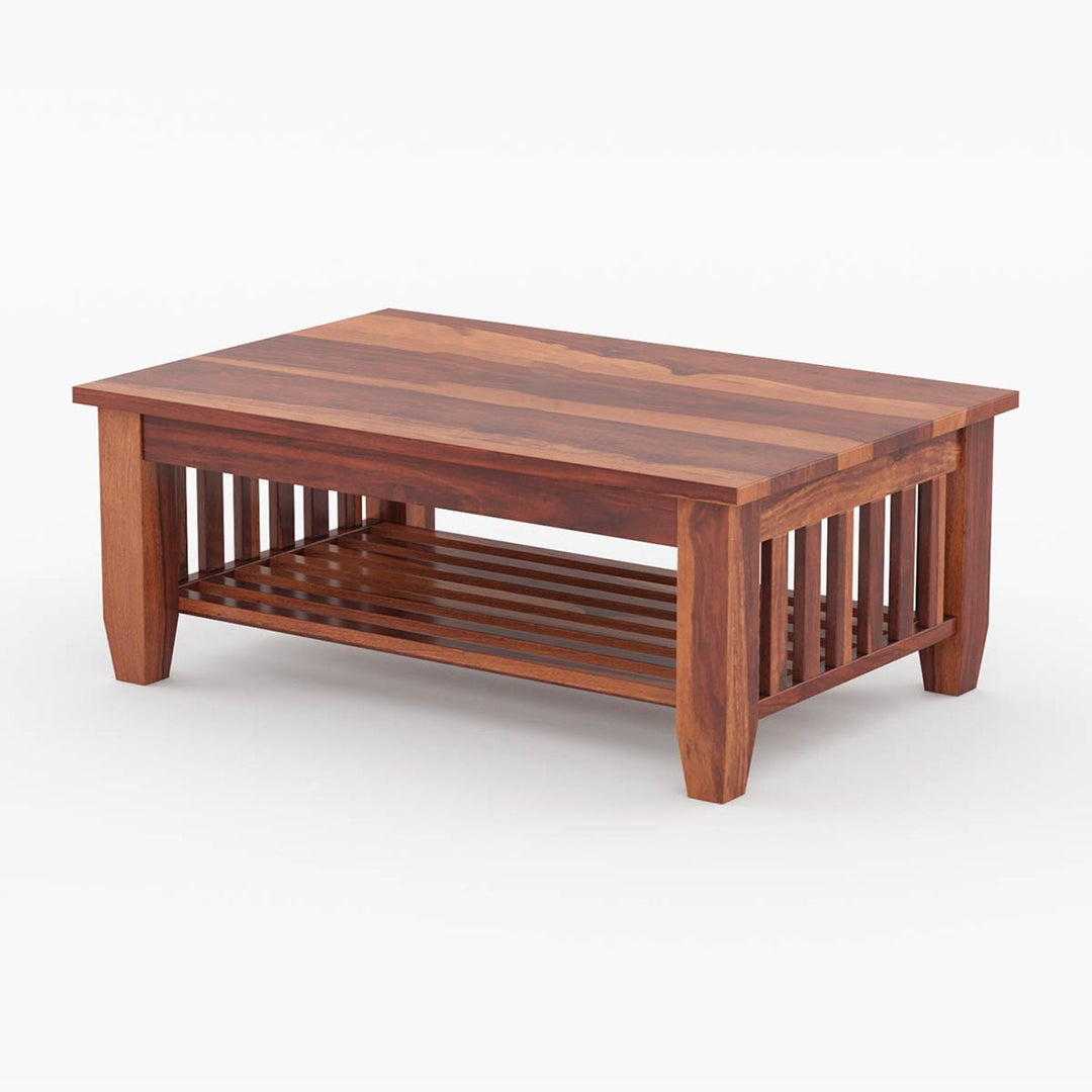 Sangeeta Solid Wood Rectangle Coffee Table For Living Room