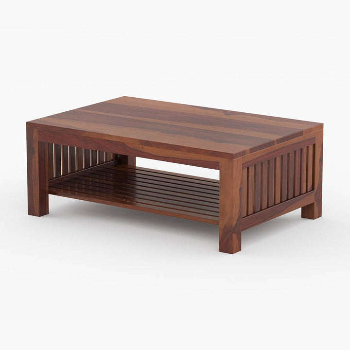 Reshma Solid Wood Rectangle Coffee Table For Living Room