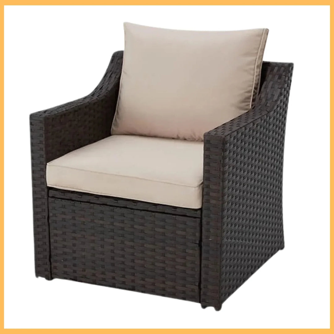 Romilly Outdoor Wicker 5-Piece Patio Sofa Set