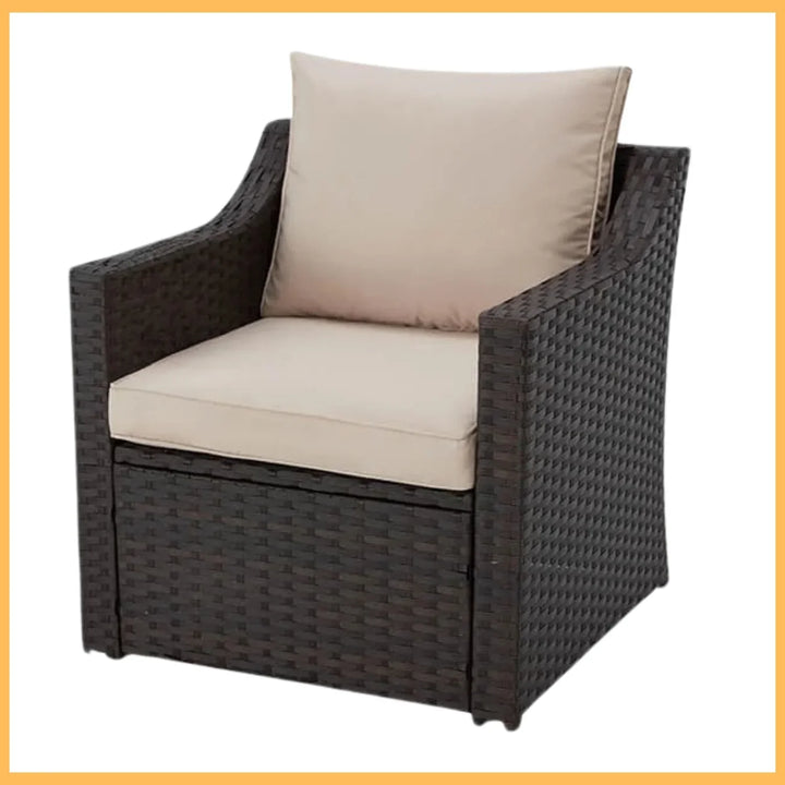 Romilly Outdoor Wicker 5-Piece Patio Sofa Set