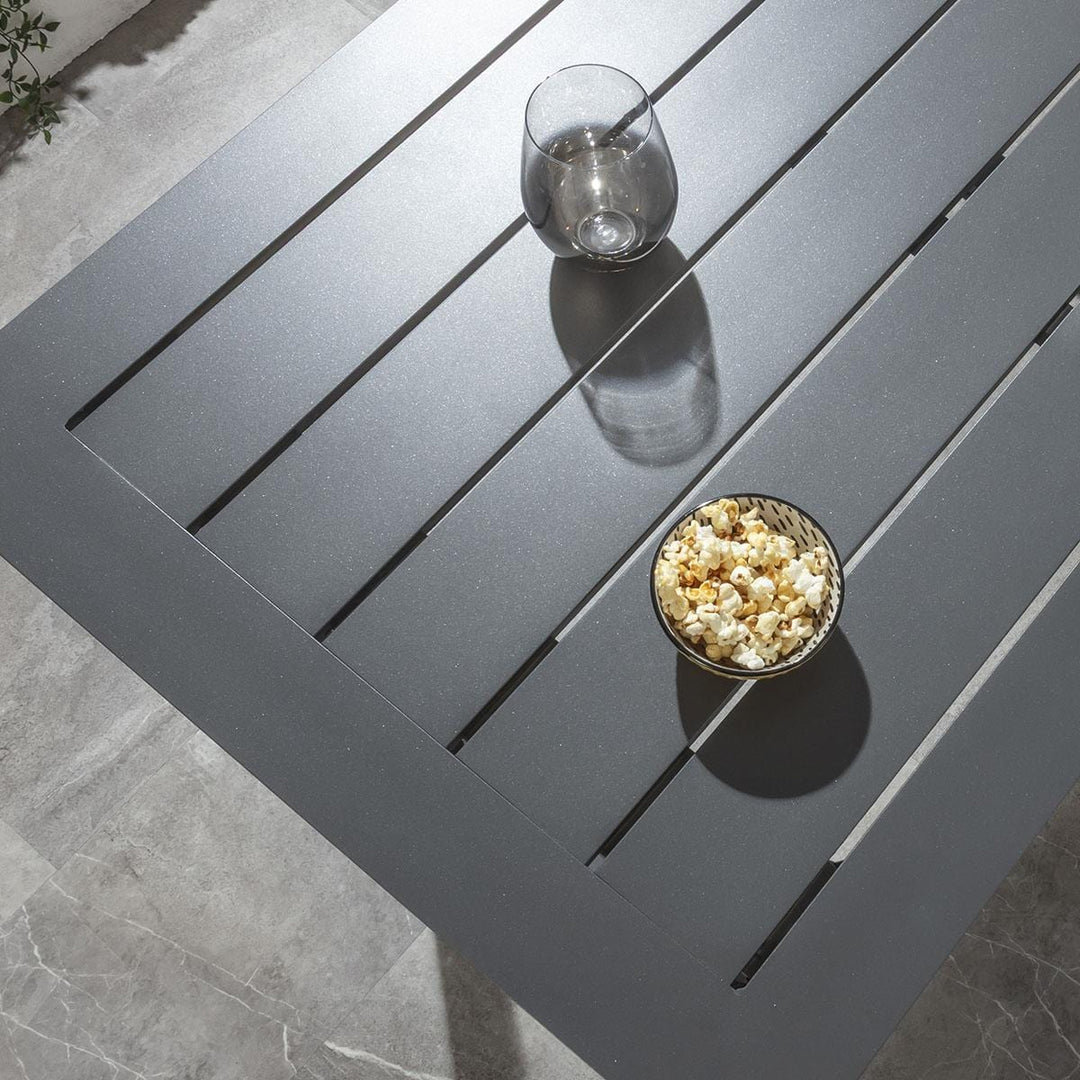 Azura Outdoor Patio Bar Set 4 Chairs and 1 Table Set (Beige) Braided & Rope