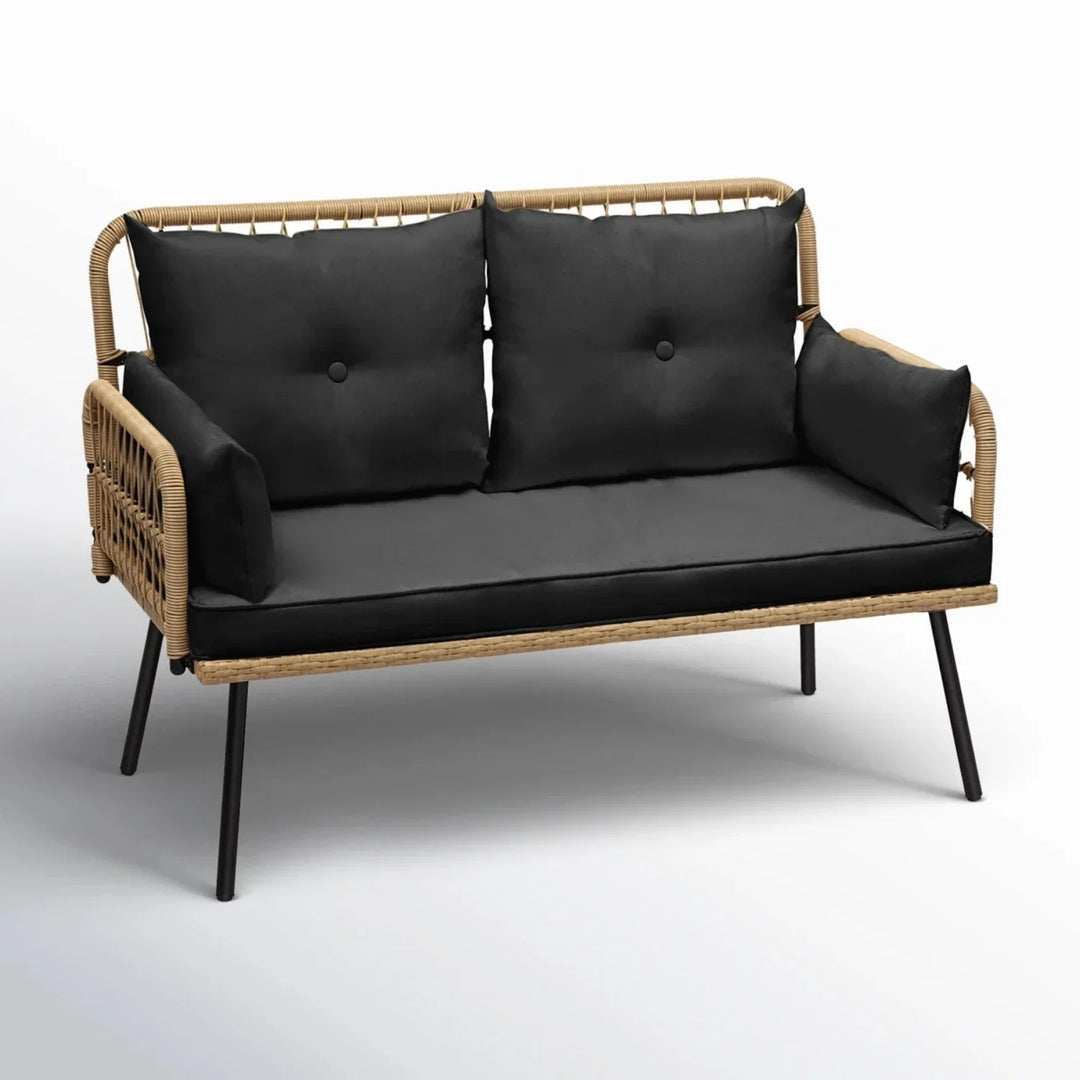 Haisley Outdoor Rope Loveseat Sofa