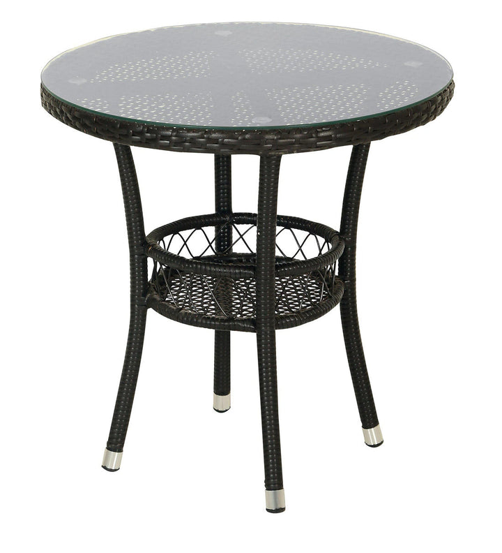 Ted Outdoor Patio Seating Set 2 Chairs and 1 Table Set (Black)