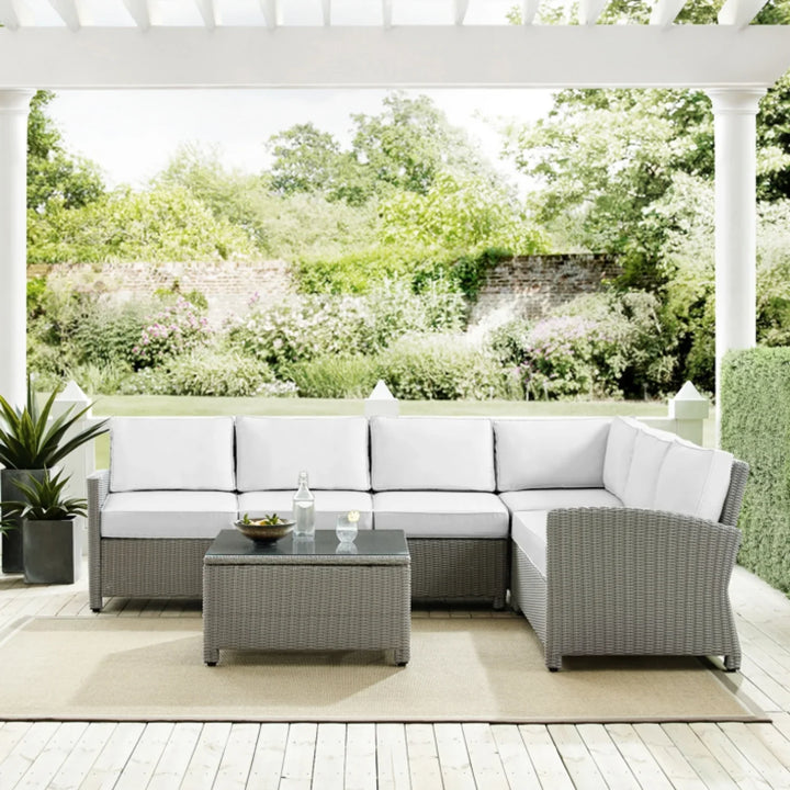 Piper L-Shape Outdoor Wicker Sofa Set