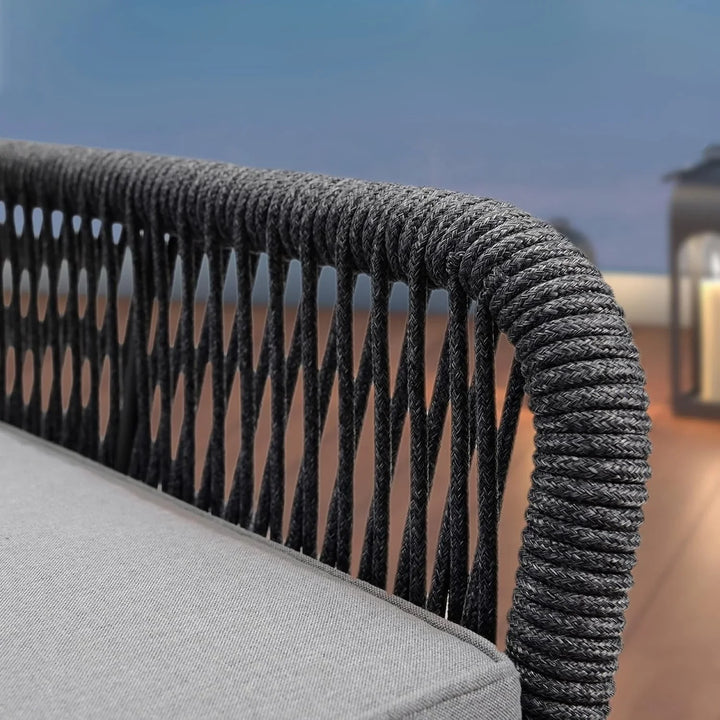Indira Outdoor 4 Seater Rope Conversation Sofa Set