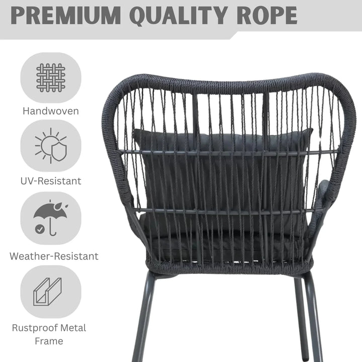 Marguerite Outdoor Patio Garden 3 Piece All Weather Resistant Furniture Set