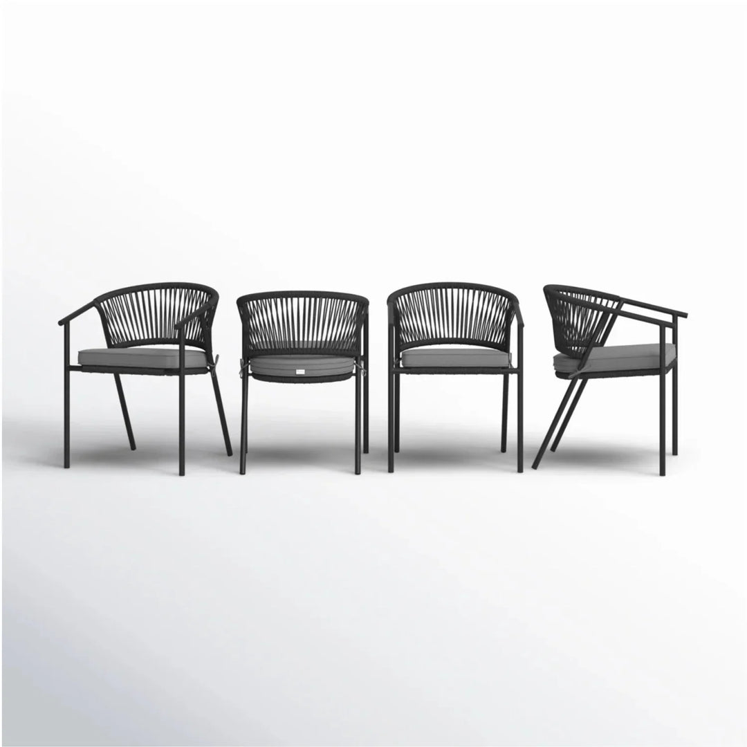 Shiori 4-Piece Outdoor Rope Patio Dining Chairs