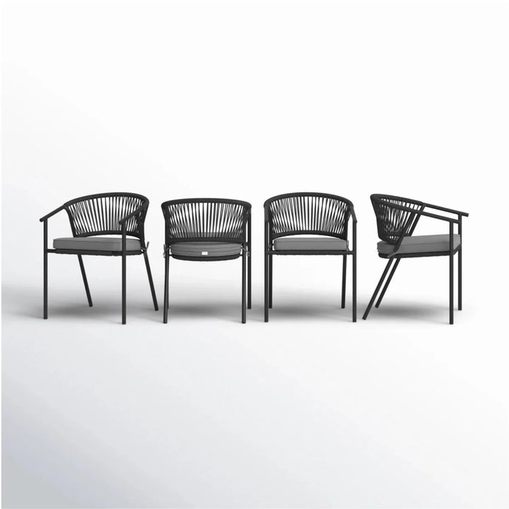 Shiori 4-Piece Outdoor Rope Patio Dining Chairs