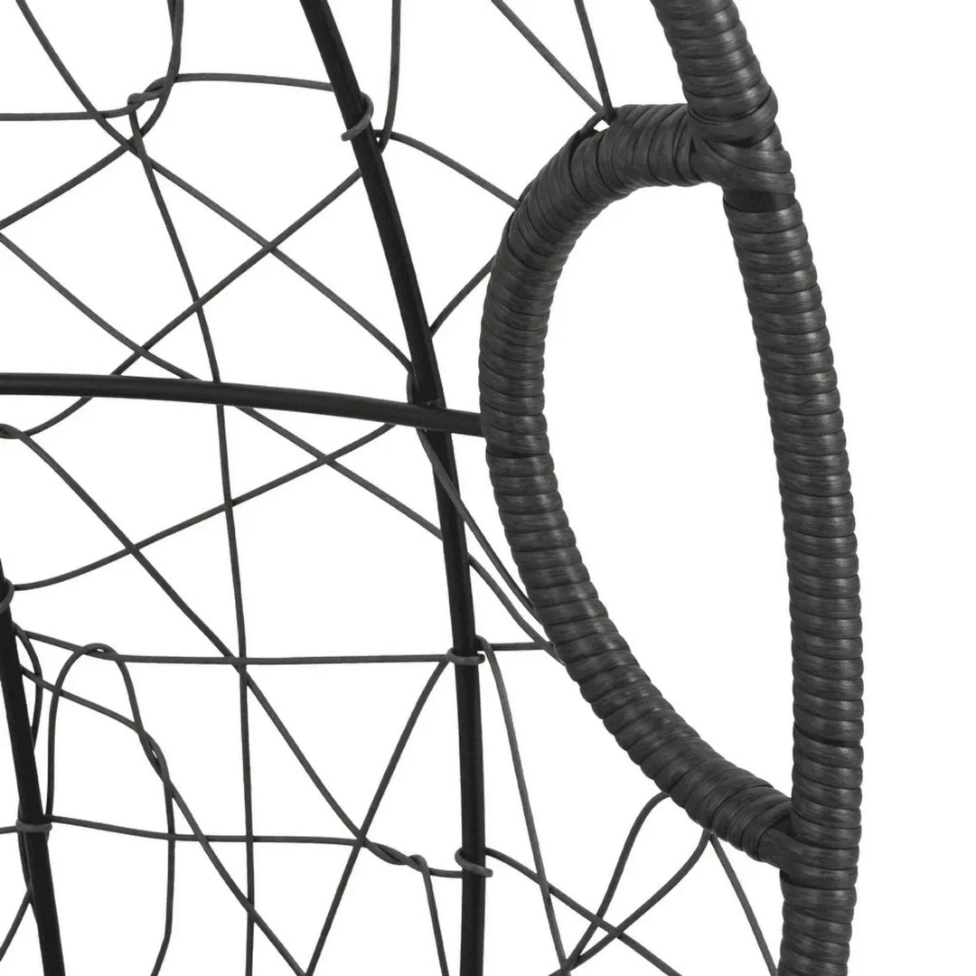 Zahida Outdoor All-Weather Wicker Egg Chair (Grey)