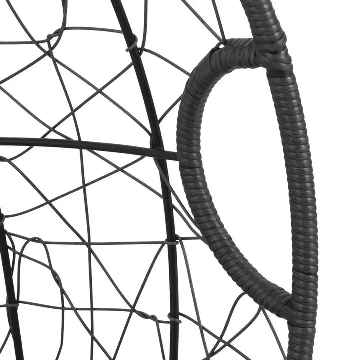 Zahida Outdoor All-Weather Wicker Egg Chair (Grey)