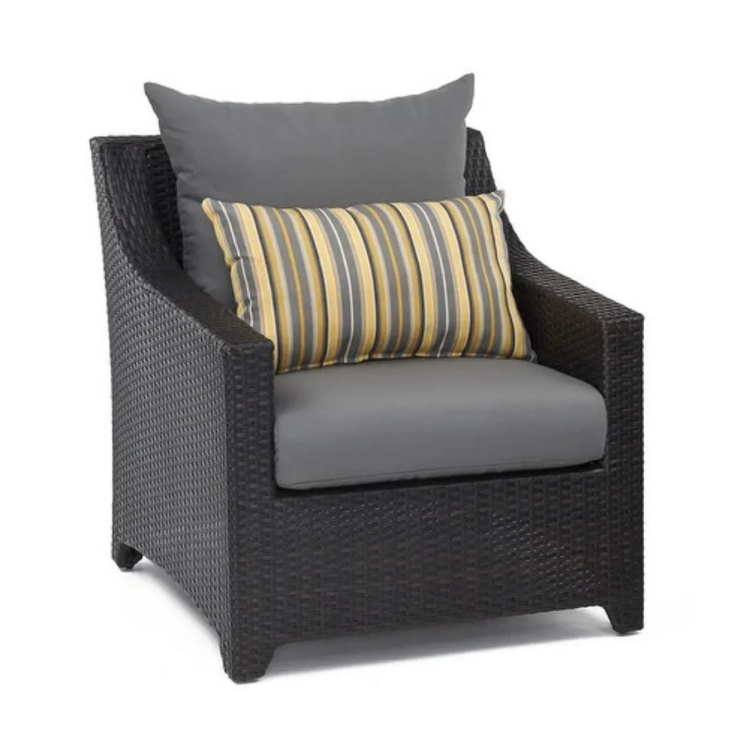 Dahabo All Weather Outdoor Wicker Garden L-Shape Sectional Conversation Set