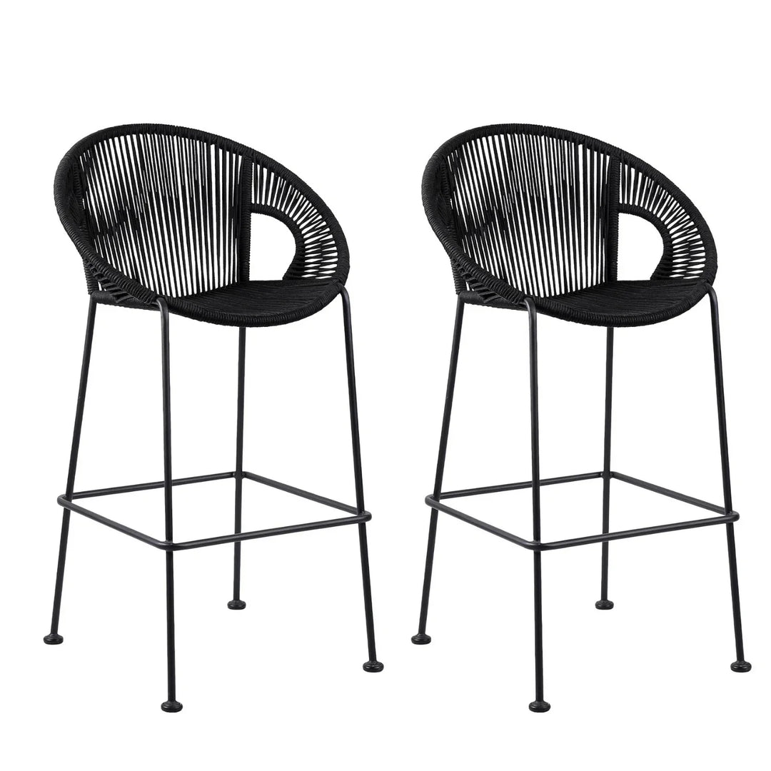 Saanvi 2-Piece Outdoor Rope Bar Chairs – Stylish Comfort Built to Last