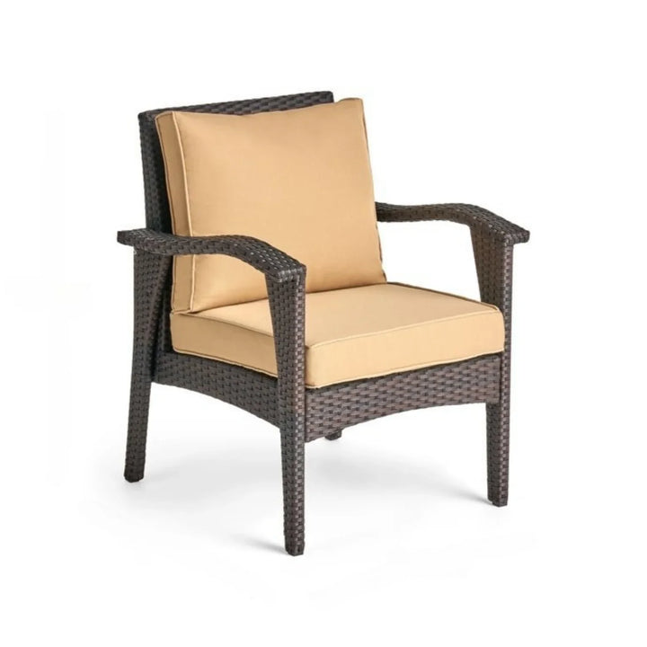 Yoko Brown 8 Seater Outdoor Wicker Conversation Set