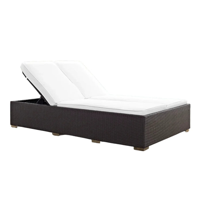 Zinia Outdoor All-Weather Rattan Wicker Chaise Lounge Chair Set of 2