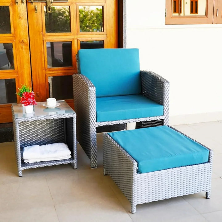 Anushka Outdoor 5 Piece Patio Wicker All Weather Sectional Furniture Set