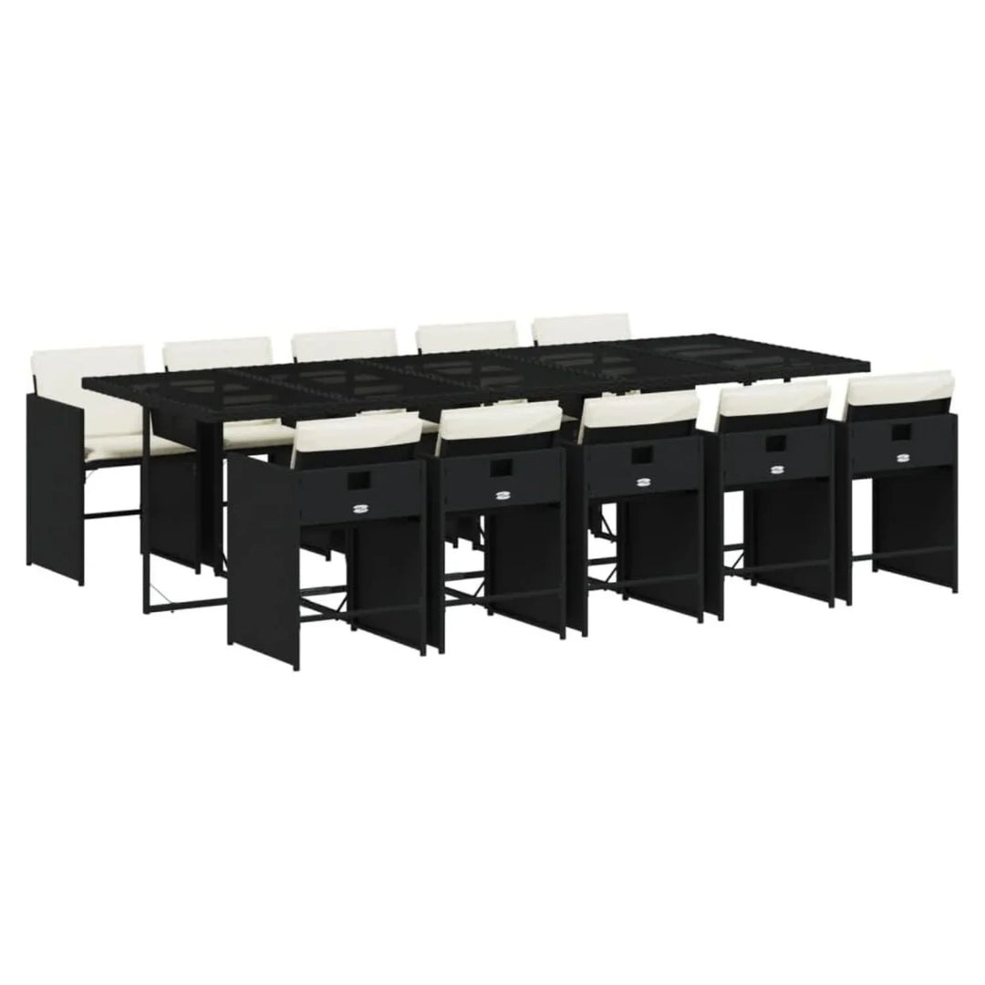 Saisha 11-Piece Outdoor Rattan Wicker Dinning Set