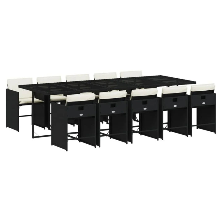 Saisha 11-Piece Outdoor Rattan Wicker Dinning Set