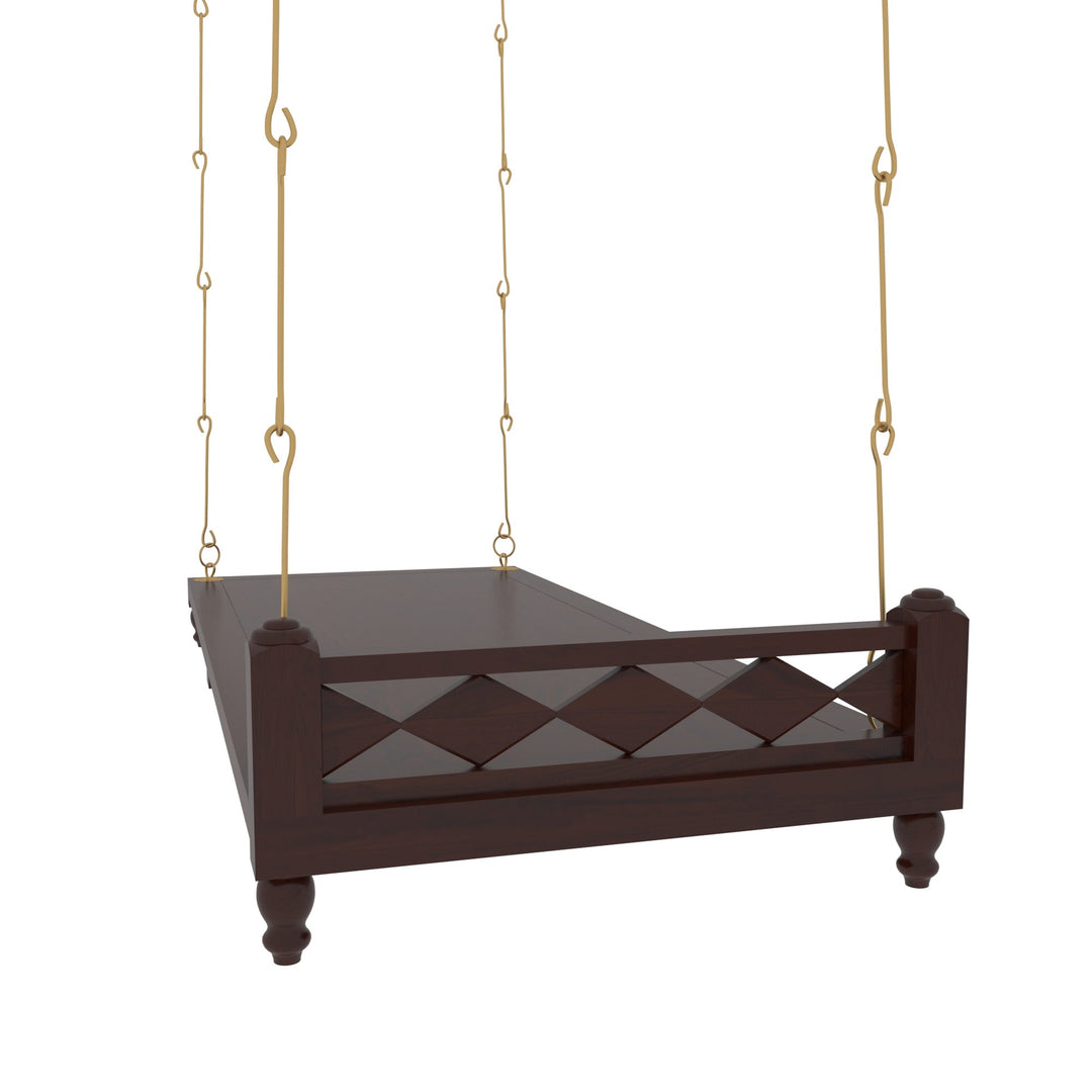 Arisha Dark Gradient Finished Wooden Handmade Traditional Swing