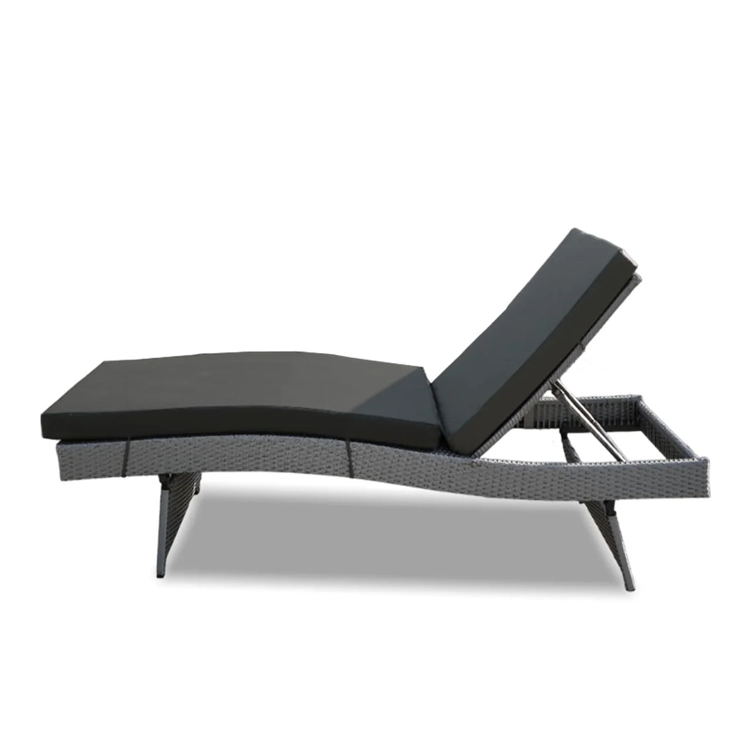 Akira All-Weather HDPE Wicker Outdoor Chaise Lounge Chair Set of 2