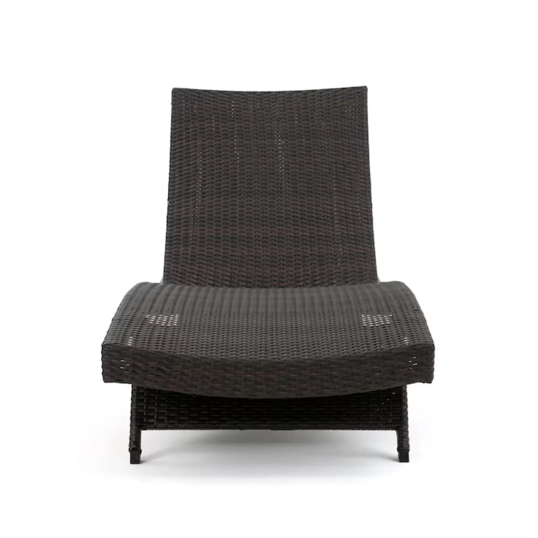 Ronke Outdoor Rattan Wicker Lounge Chairs Set of 2 with Matching Side Table