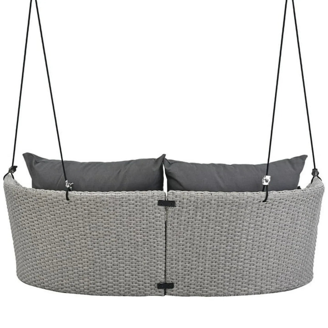Chidinma Outdoor Rattan Wicker Hanging Swing Chair with Cushion