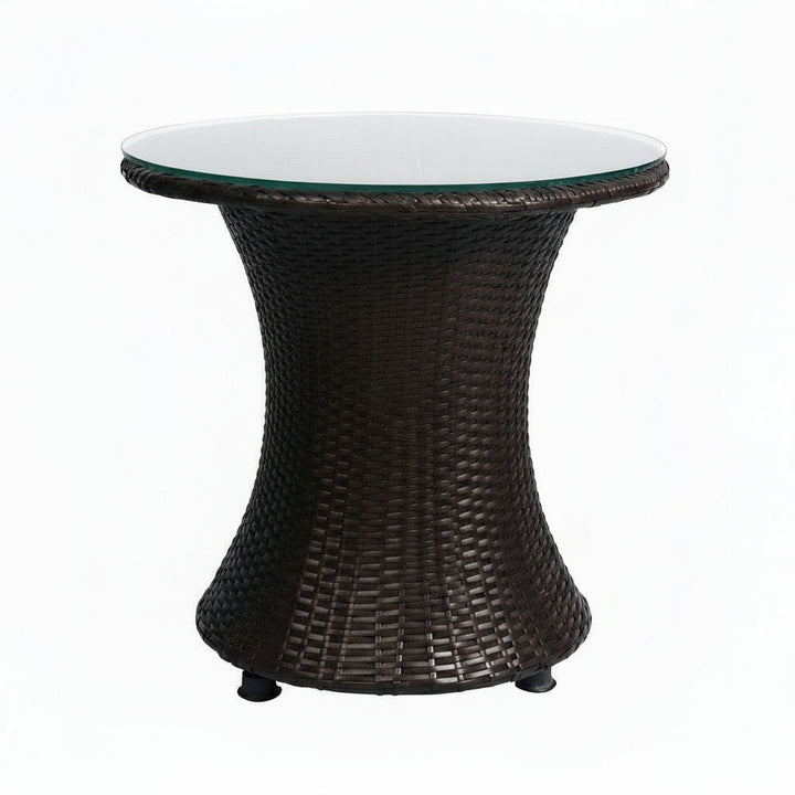 Coco Outdoor Patio Seating Set 2 Chairs and 1 Table Set (Dark Brown)