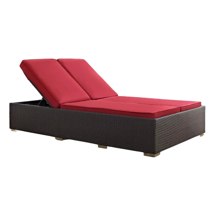 Akshara Outdoor All-Weather Rattan Wicker Chaise Lounge Chair Set of 2