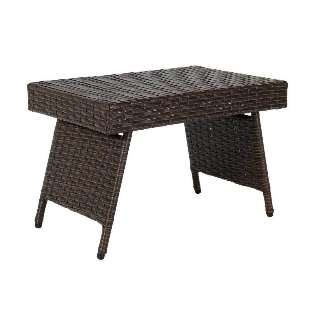 Ayotunde Outdoor Rattan Wicker Foldable Table