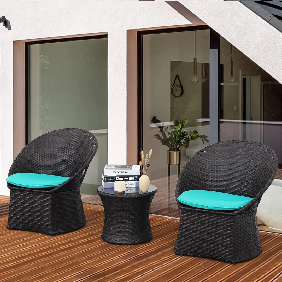 Shahira 3-Piece Outdoor Rattan Wicker Patio Set
