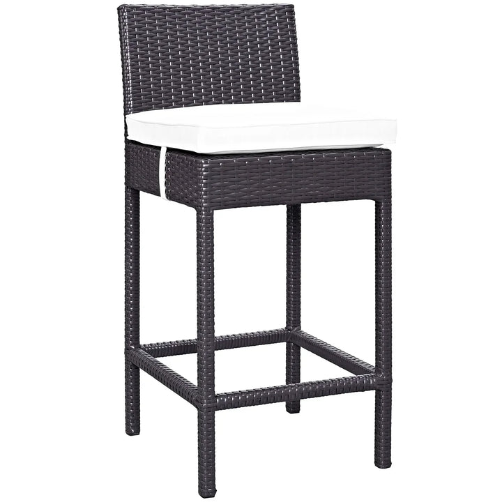 Volta Outdoor Patio Bar Sets 4 Chairs and 1 Table (Dark Brown)