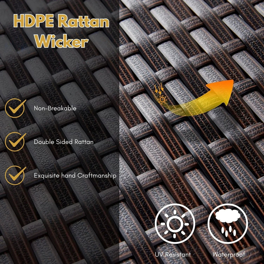 Paloma 5-Piece Outdoor Patio Dining Set with Square Glass Tabletop