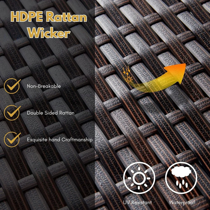 Paloma 5-Piece Outdoor Patio Dining Set with Square Glass Tabletop