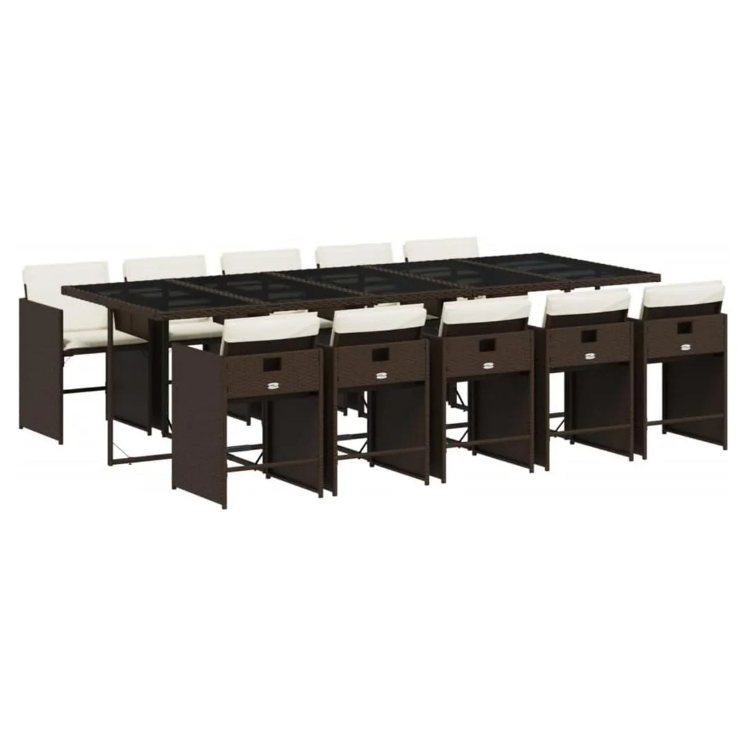 Brooklyn 11-Piece Outdoor Rattan Wicker Dinning Set