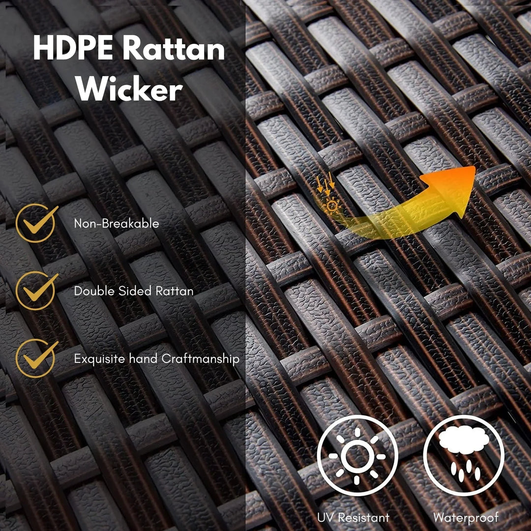 Kalila Outdoor All-Weather Resistant Rattan Wicker 7-Piece Dining Set