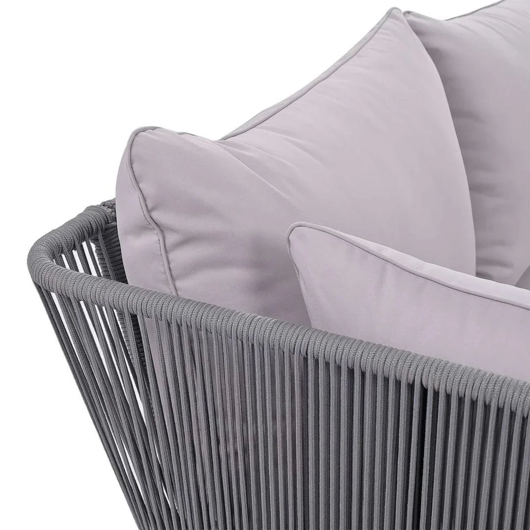 Bilha Outdoor Rope 2 Seater Patio Daybed With Side Table