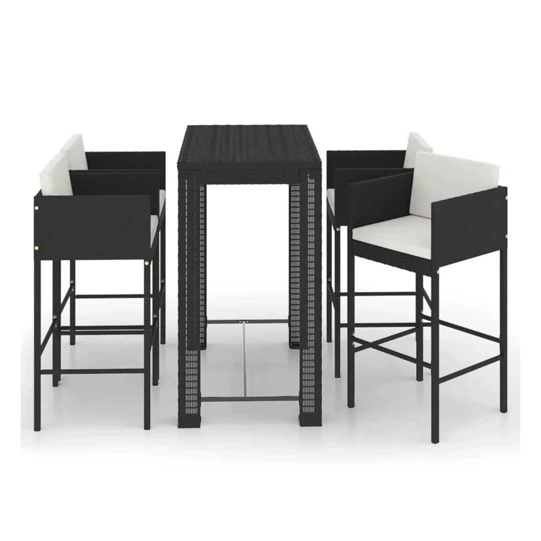 Sakura 5-Piece Outdoor Rattan Wicker Bar Set