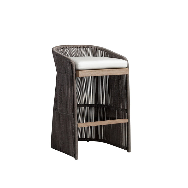 Erim Outdoor Patio Bar Chair 2 Chair For Balcony Braided & Rope