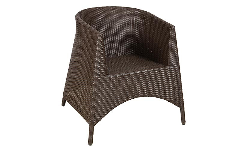 Aaru Outdoor Patio Seating Set 4 Chairs and 1 Table Set (Dark Brown)