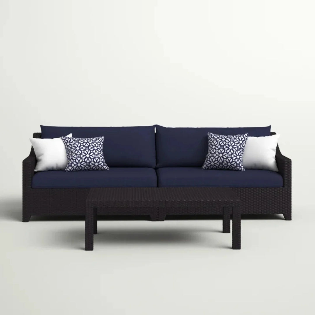 Jaya Outdoor All-Weather Rattan Wicker Three Seater Sofa