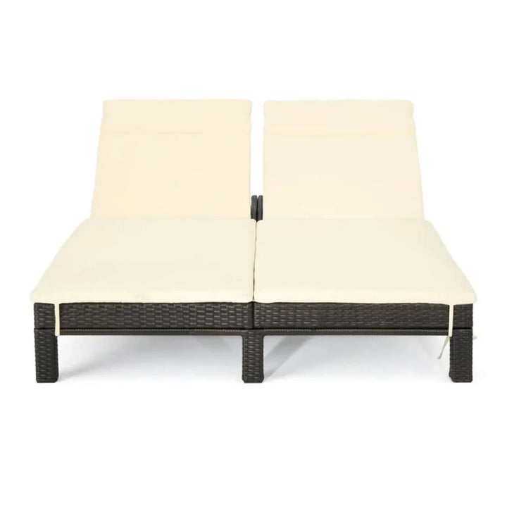 Vritika Outdoor All-Weather Rattan Wicker Chaise Lounge Chair Set of 2