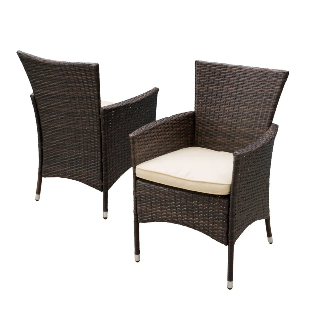 Hailey 2-Piece Outdoor Rattan Wicker Patio Dining Chairs